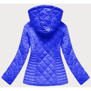 Světle modrá prošívaná dámská bunda s kapucí model 15856231 Modrá S (36) - Ann Gissy