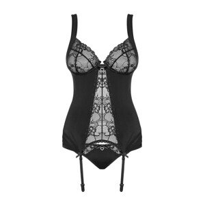 Erotický korzet model 16133391 corset black  černá S/M - Obsessive