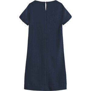 Tmavě modré trapézové šaty model 16141105 - INPRESS Barva: Modrá, Velikost: M (38)