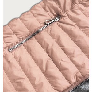 Růžová dámská bunda s kapucí model 16143335 růžová L (40) - LHD