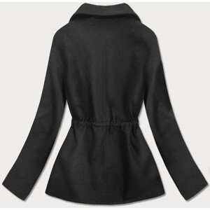 Krátký černý volný dámský kabát model 16148201 černá M (38) - ROSSE LINE