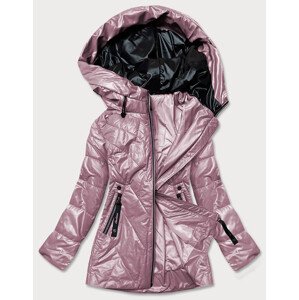 Růžová dámská bunda s kapucí model 16148405 - ROSSE LINE Barva: Růžová, Velikost: XXL (44)