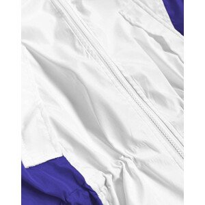 Bílo/světle modrá dámská bunda větrovka (YR1966) Modrá M (38)
