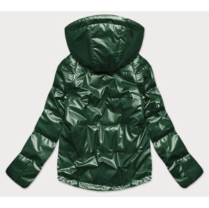 Zelená dámská lesklá bunda oversize model 16149472 zelená M (38) - 6&8 Fashion