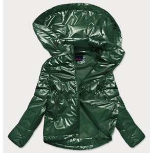 Zelená dámská lesklá bunda oversize model 16149496 zelená 50 - 6&8 Fashion