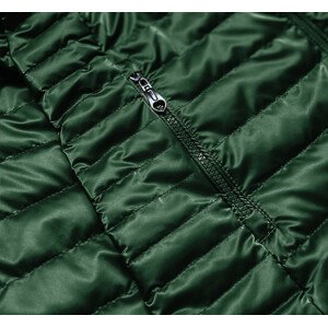 Zelená dámská bunda s kapucí (2021-11BIG) Barva: zielony, Velikost: 48