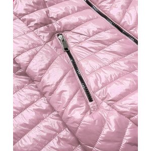 Lesklá dámská bunda ve špinavě růžové barvě (6380) Barva: Růžová, Velikost: XXL (44)