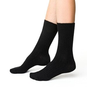 Hřejivé ponožky Alpaka 044 černé s vlnou černá 44/46