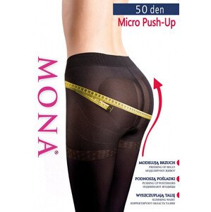 Dámské punčochové kalhoty Mona Micro Push-Up 50 den 2-4 černá 3-M