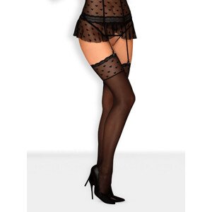 Krásné punčochy model 15046199 stockings  černá S/M - Obsessive