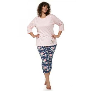 Dámské pyžamo model 16175194 Flower plus - Cornette Barva: Růžová, Velikost: 5XL