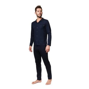 Pánské pyžamo Henderson 39244-59X Tm. modrá XL