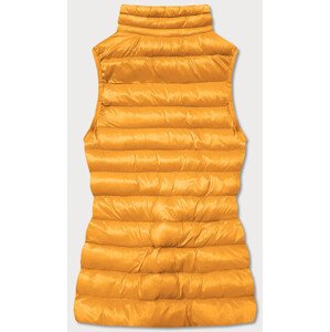 Krátká žlutá dámská prošívaná vesta (23077-333) Žlutá S (36)