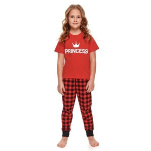 Dívčí pyžamo model 16316991 II červené - DN Nightwear Barva: červená, Velikost: 110/116
