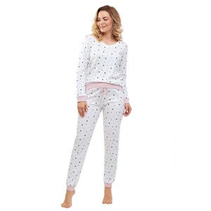 Luxusní pyžamo model 16328244 s puntíky - Cana Barva: bílá, Velikost: XL