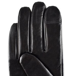 Semiline Dámské kožené antibakteriální rukavice P8211 Black M