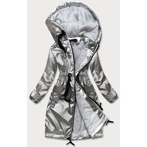Stříbrná dámská bunda pro přechodné období (741ART) S (36)