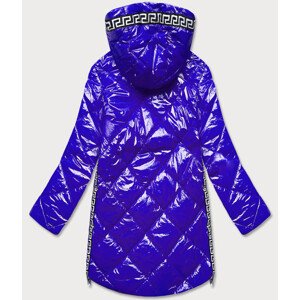 Lehká lesklá dámská bunda v chrpové barvě s  Modrá 46 model 16982574 - Libland