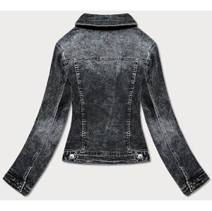 Krátká černá dámská džínová bunda (POP5989-K) černá L (40)