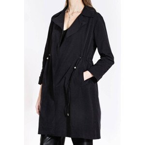 Tenký černý dámský kabát (AG5-011) černá S (36)
