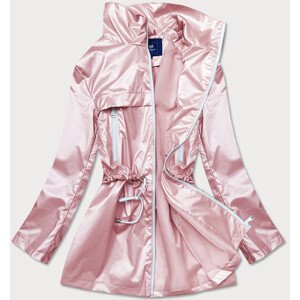 Tenká růžová dámská bunda se stojáčkem (AG5-017) Růžová S (36)