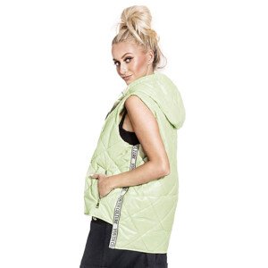 Lesklá dámská vesta v mátové barvě (AG3-02) Zelená S (36)
