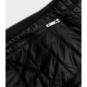 Černá prošívaná dámská bunda s vsadkami černá XXL (44) model 17047650 - ATURE