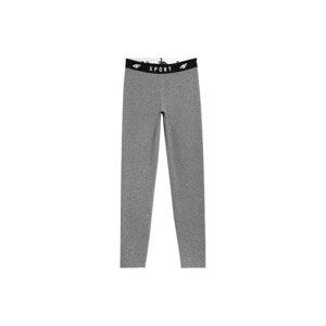 Dámské kalhoty 4F W H4L22-SPDF 351 medium grey melange Velikost: XXL