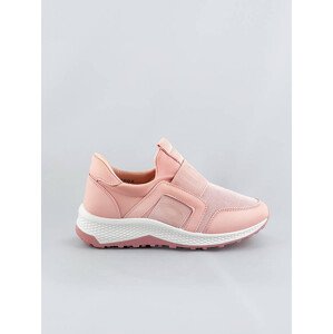 Růžové dámské boty slip-on (C1003) Růžová jedna velikost