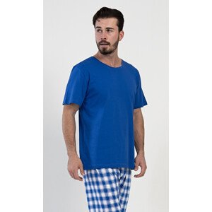 Pánské pyžamo dlouhé Karel modrá M