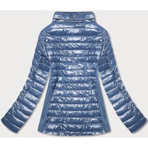 Modrá dámská lesklá bunda (7210-305) Růžová 46