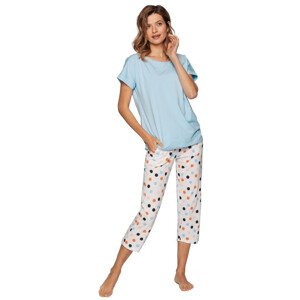 Luxusní dámské pyžamo model 17125219 modré S - Cana