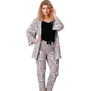 Dámské pyžamo  GREY BEIGE 2XL model 17147208 - LEVEZA