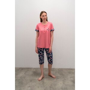 Dámské pyžamo 16034 - Vamp S růžová a modrá