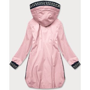 Jednoduchá růžová dámská bunda (B8017-81) Růžová XXL (44)