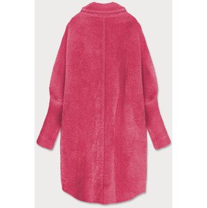 Dlouhý vlněný přehoz přes oblečení typu "alpaka" ve fuchsijové barvě (7108) Růžová jedna velikost