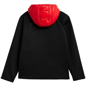 Chlapecká softshellová bunda HJZ21 JSFM002A  - 4F Velikost: 140cm, Barvy: černo-červená