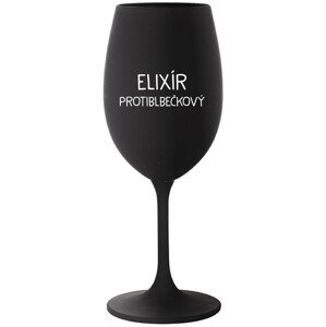ELIXÍR PROTIBLBEČKOVÝ - černá sklenice na víno 350 ml