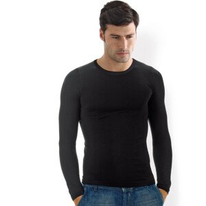 Intimidea Pánské triko bezešvé T-shirt girocollo manica lunga Barva: Černá, Velikost: L/XL