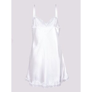 Yoclub Dámská saténová noční košile PIS-0012K-3400 White L