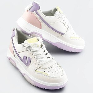 Bílo-fialové dámské sportovní boty (AD-555) Růžová XL (42)