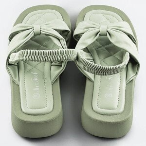 Zelené sandály na platformě model 17352307 XL (42) - Mix Feel