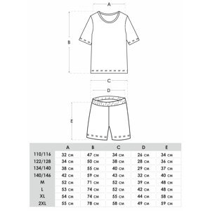 Yoclub Chlapecké krátké bavlněné pyžamo PIA-0032C-A110 Vícebarevné 110-116