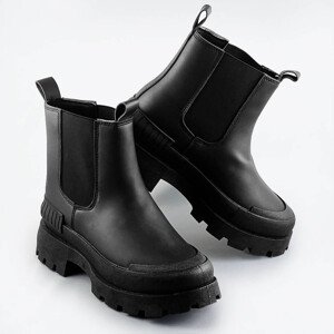 Černé dámské boty (PP25) černá L (40)