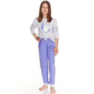 Dívčí pyžamo Suzan šedé s polárním medvědem Barva: šedá, Velikost: 134