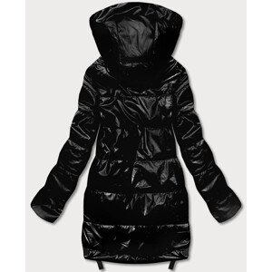Černá dámská bunda s odepínací kapucí (B8086-1) černá XXL (44)