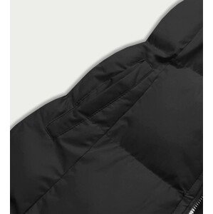 Černá péřová dámská vesta s kapucí (5M721-392) černá XS (34)