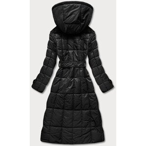 Klasický černý dámský prošívaný kabát (AG2-J83) černá XL (42)