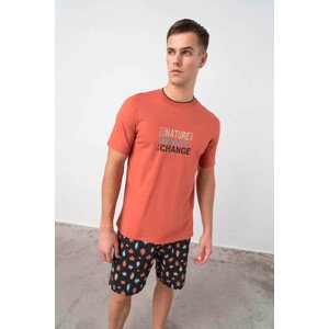 Dvoudílné pánské pyžamo   model 17659378 - Vamp Barva: red sauce, Velikost: L