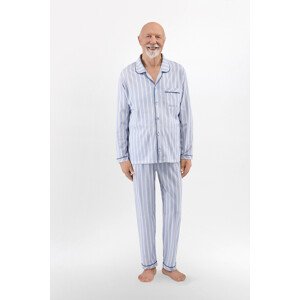 Pánské pyžamo 410 model 17733353 bílá a modrá 2XL - MARTEL